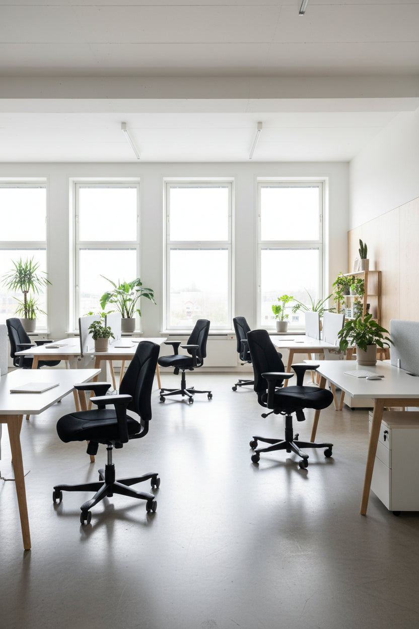 Kinnarps Free Float 6000 Kontorstol – Sort m. Armlæn