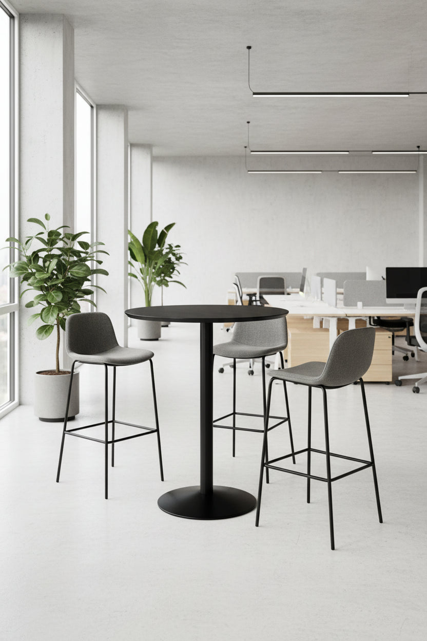 Dencon Højbord – Sort Ø90 cm