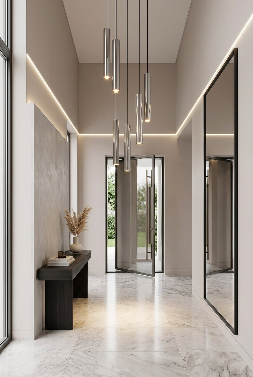 Pendellampe LED – Krom Ø11xH80cm