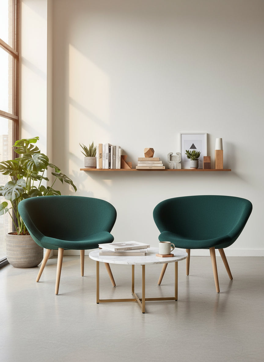 +Halle | Capri Loungestol (Grøn)