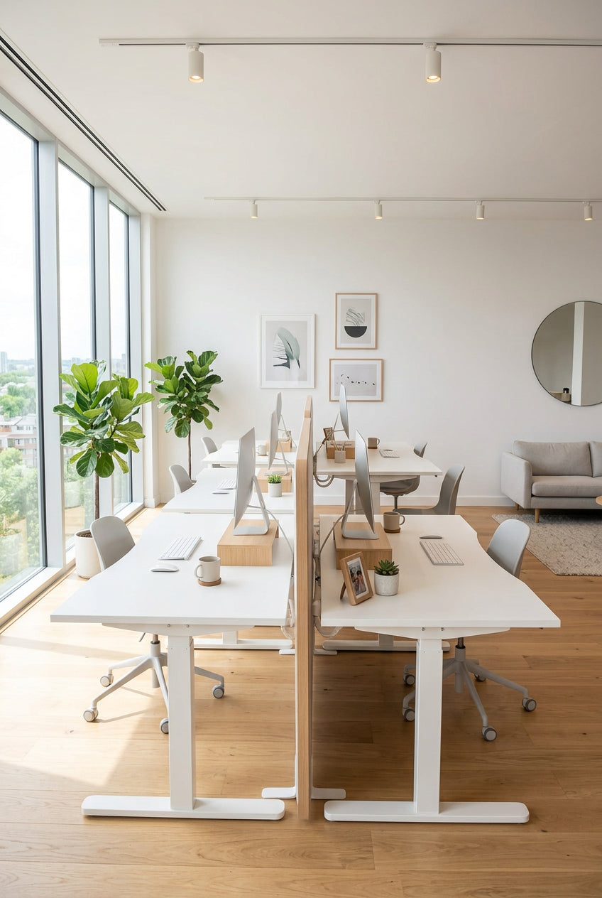Kinnarps Hæve/sænkebord – Hvid 180x90