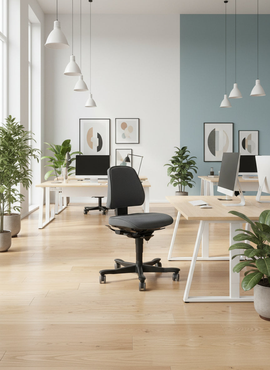 Kinnarps Free Float 6110 Kontorstol – Grå/Sort Stel