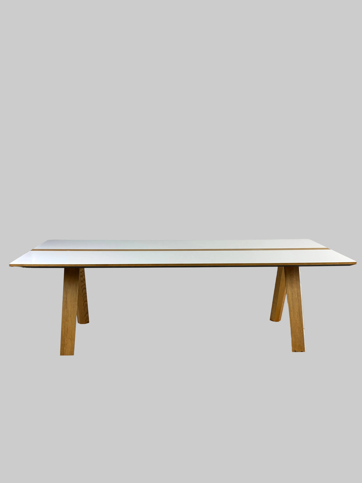 Mølballe String Bord – Hvid/Natur 240x100xH73cm