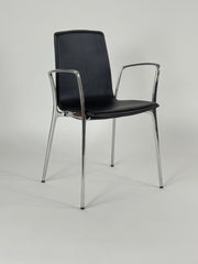 Akaba Gorka Stol – Sort Læder/Krom