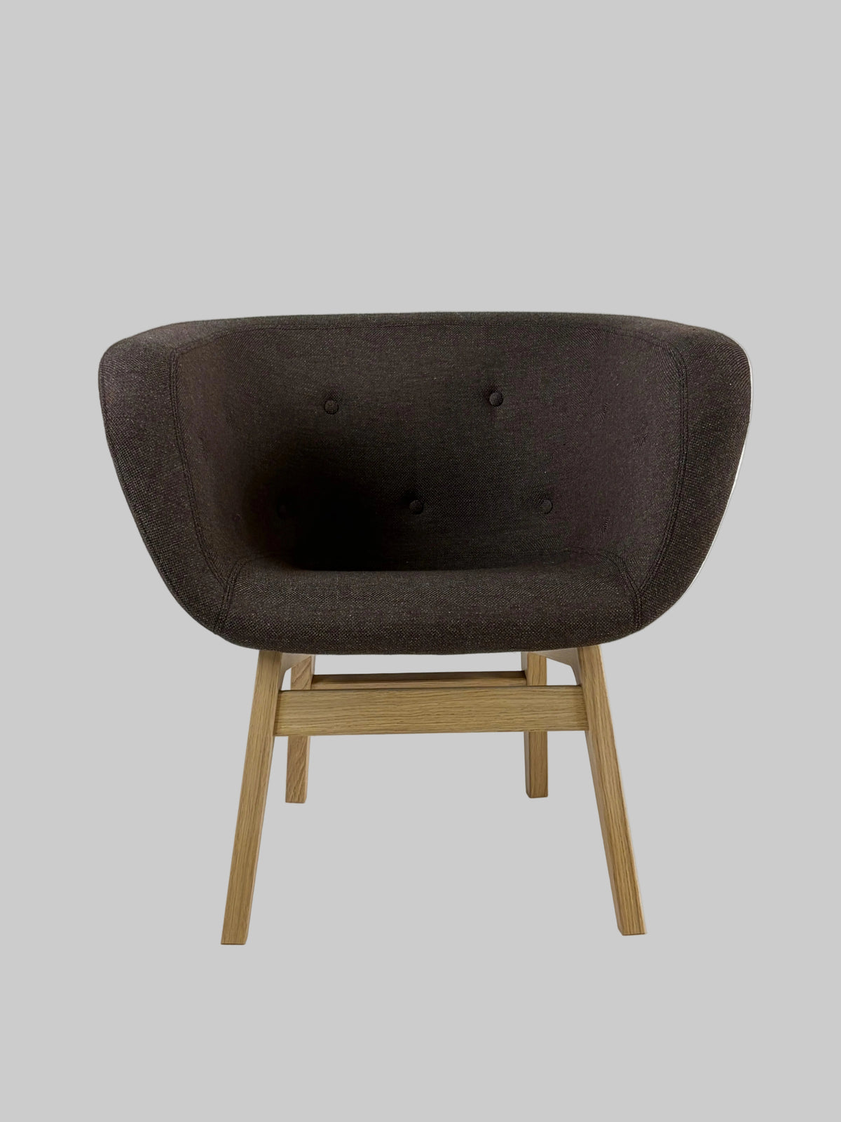 +HALLE Chester Loungestol – Brun/Eg Stel