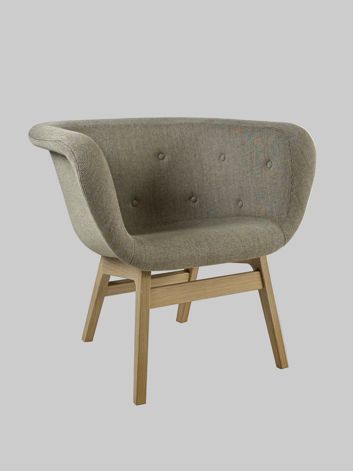 +HALLE Chester Loungestol – Beige/Eg Stel
