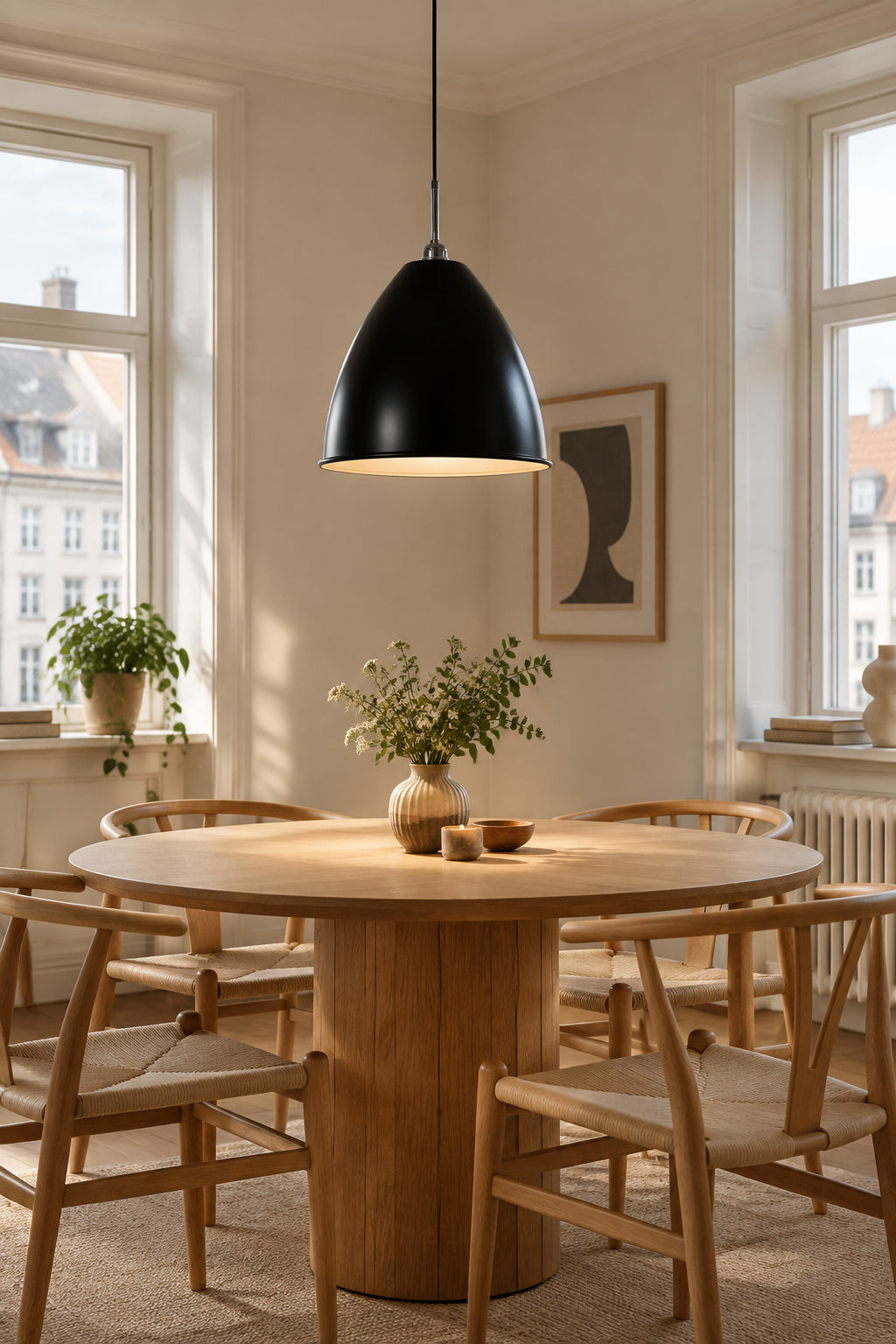 GUBI Bestlite BL9 L Pendel – Sort/Krom Ø40cm