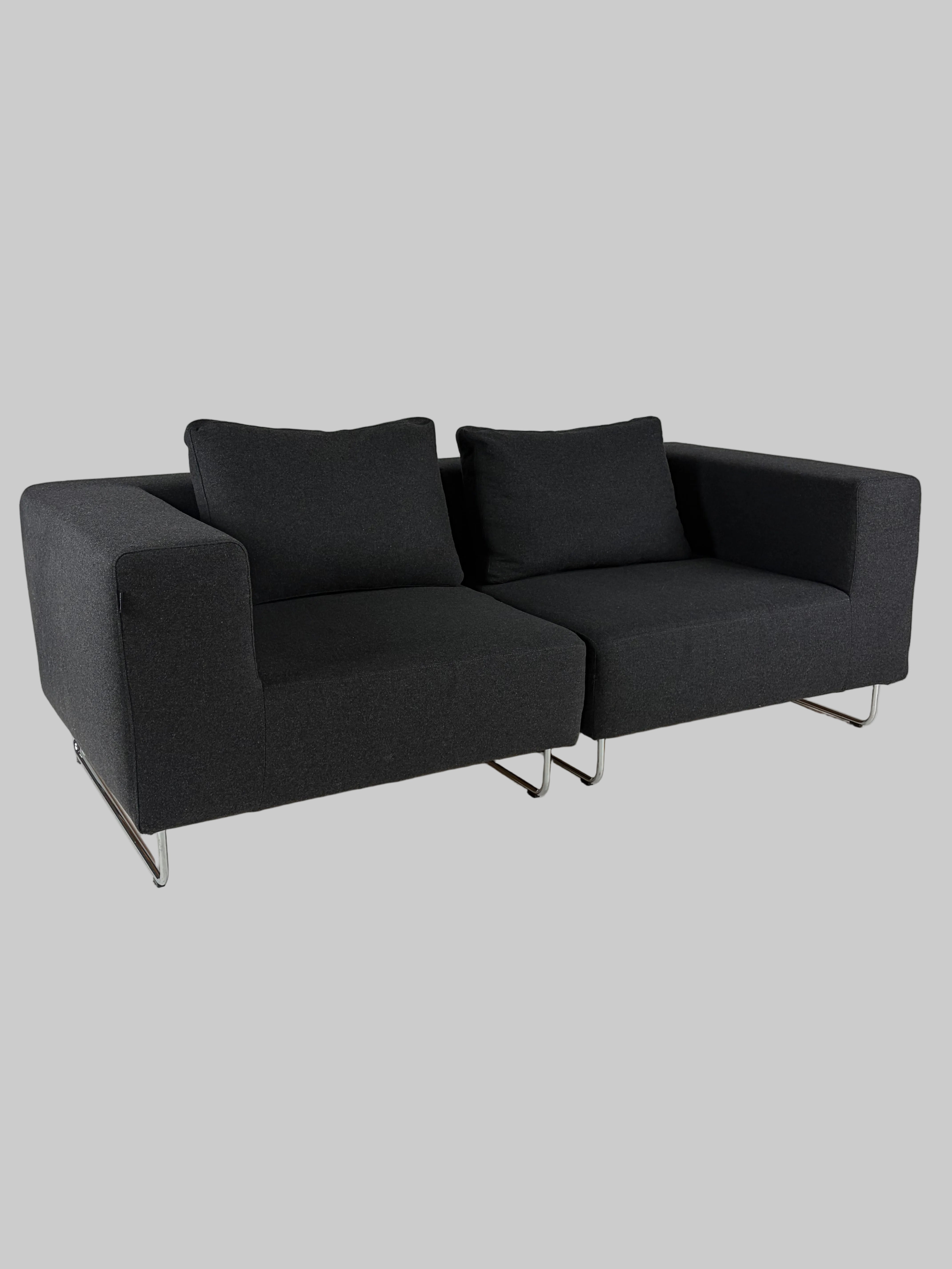 Softline Ohio Sofa – Sort/Krom Stel