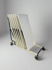 Lammhults Sæt med 6 Quickly Foldeborde og Transportvogn