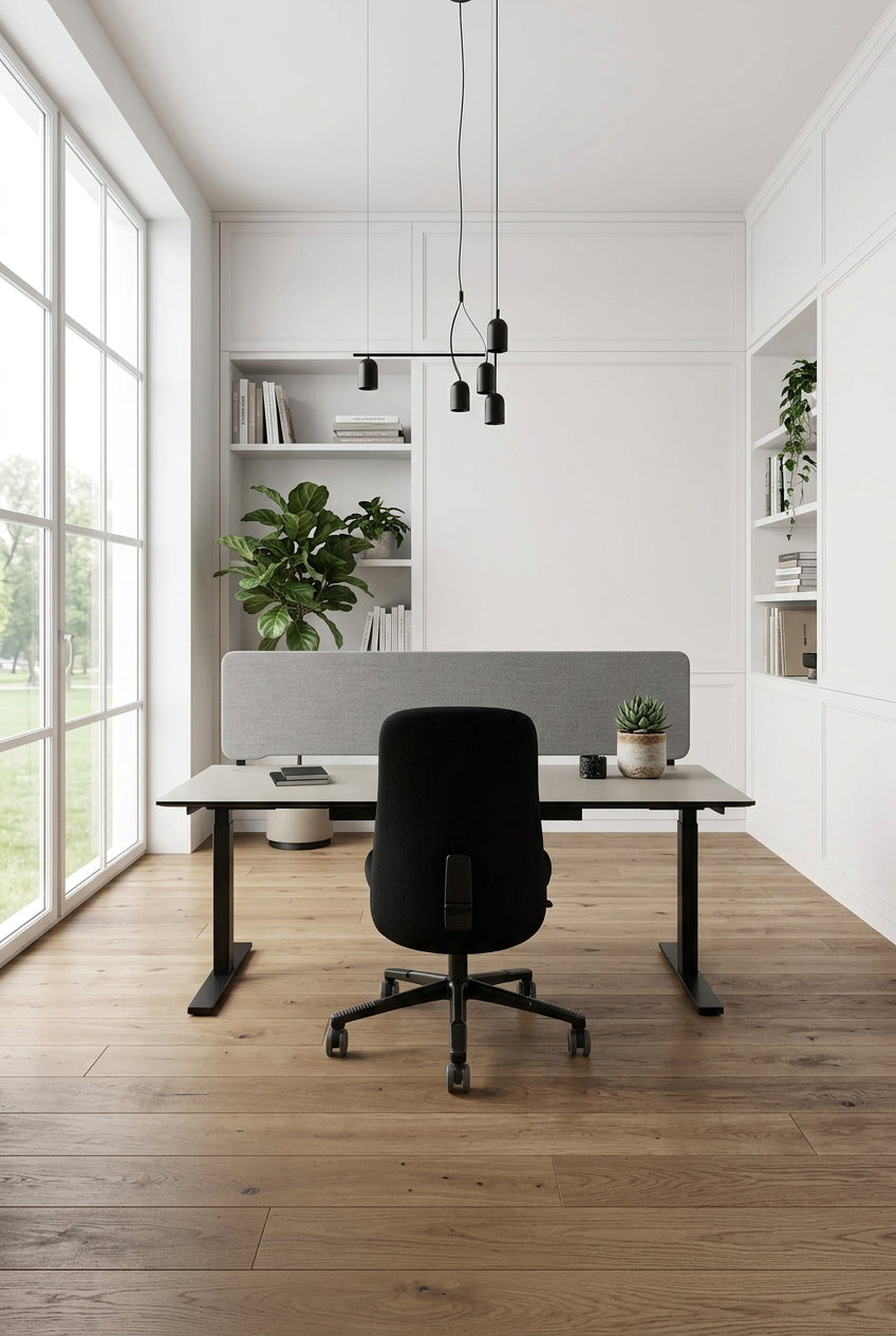 Linak Hæve/sænkebord – Beige/Sort Stel 180x80 cm