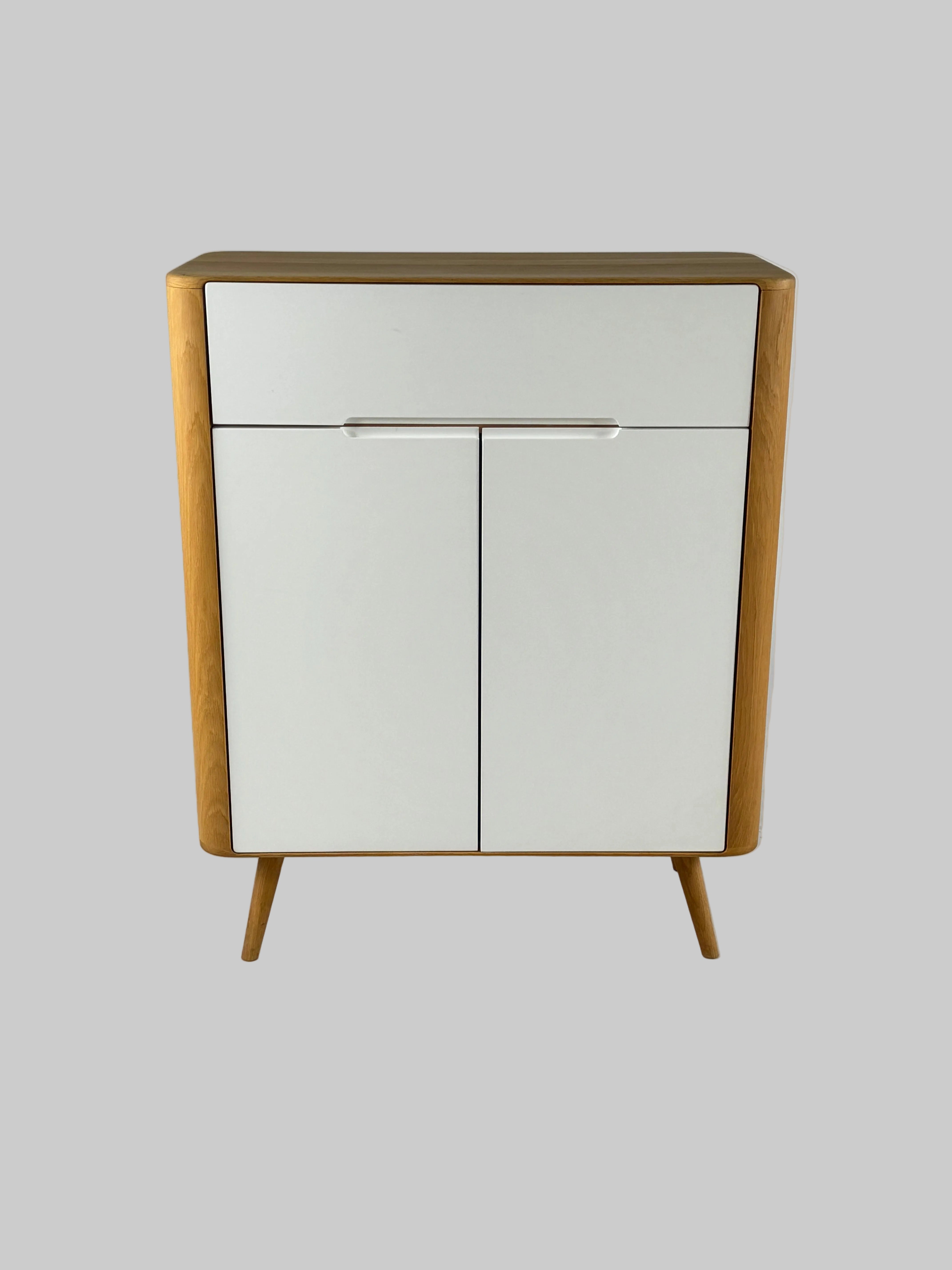Gazzda Ena Skab – Hvid/Natur 90x42x110 cm