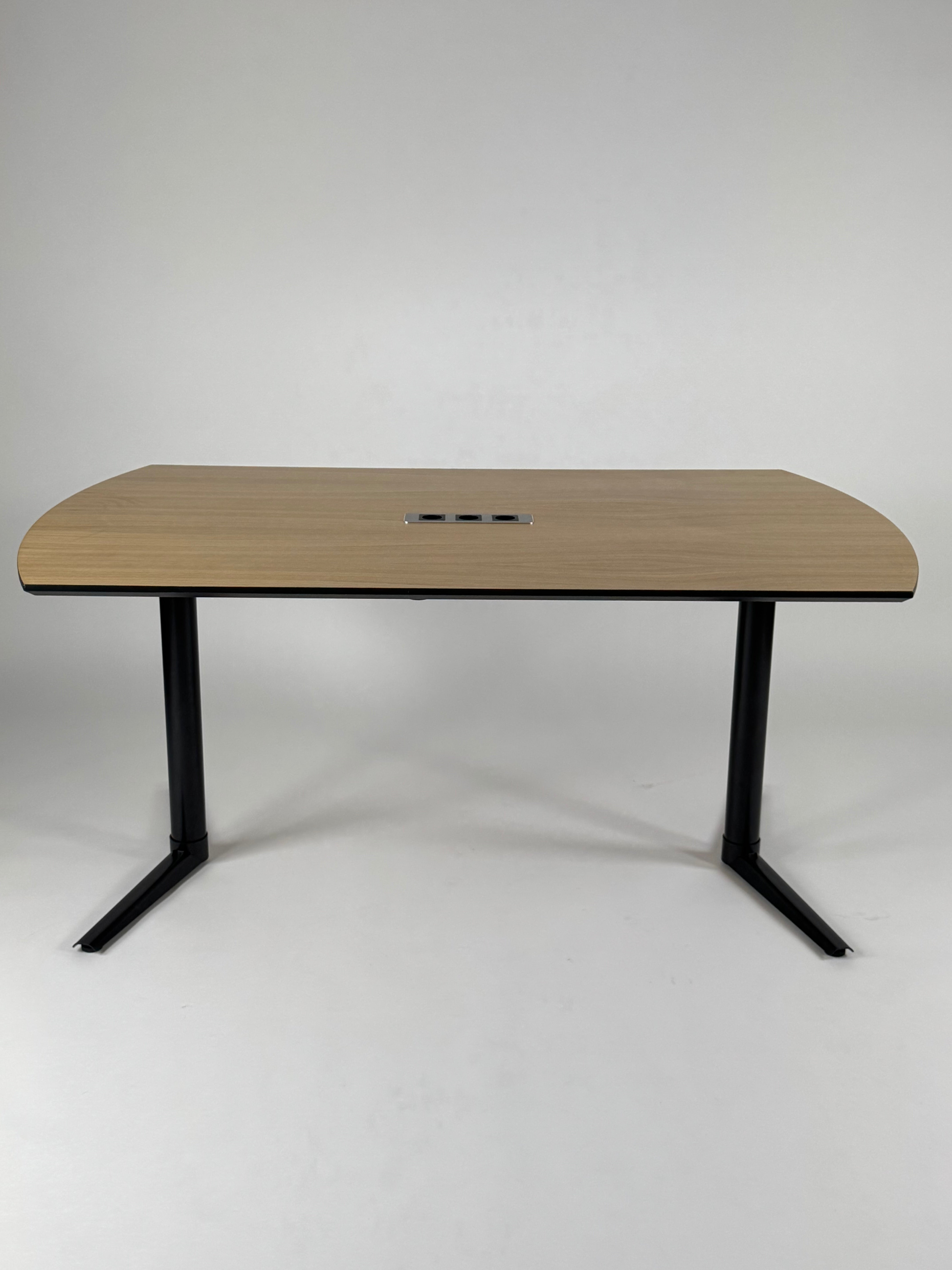 Fumac Switch Bord - Natur/Sort Stel 160x100 cm
