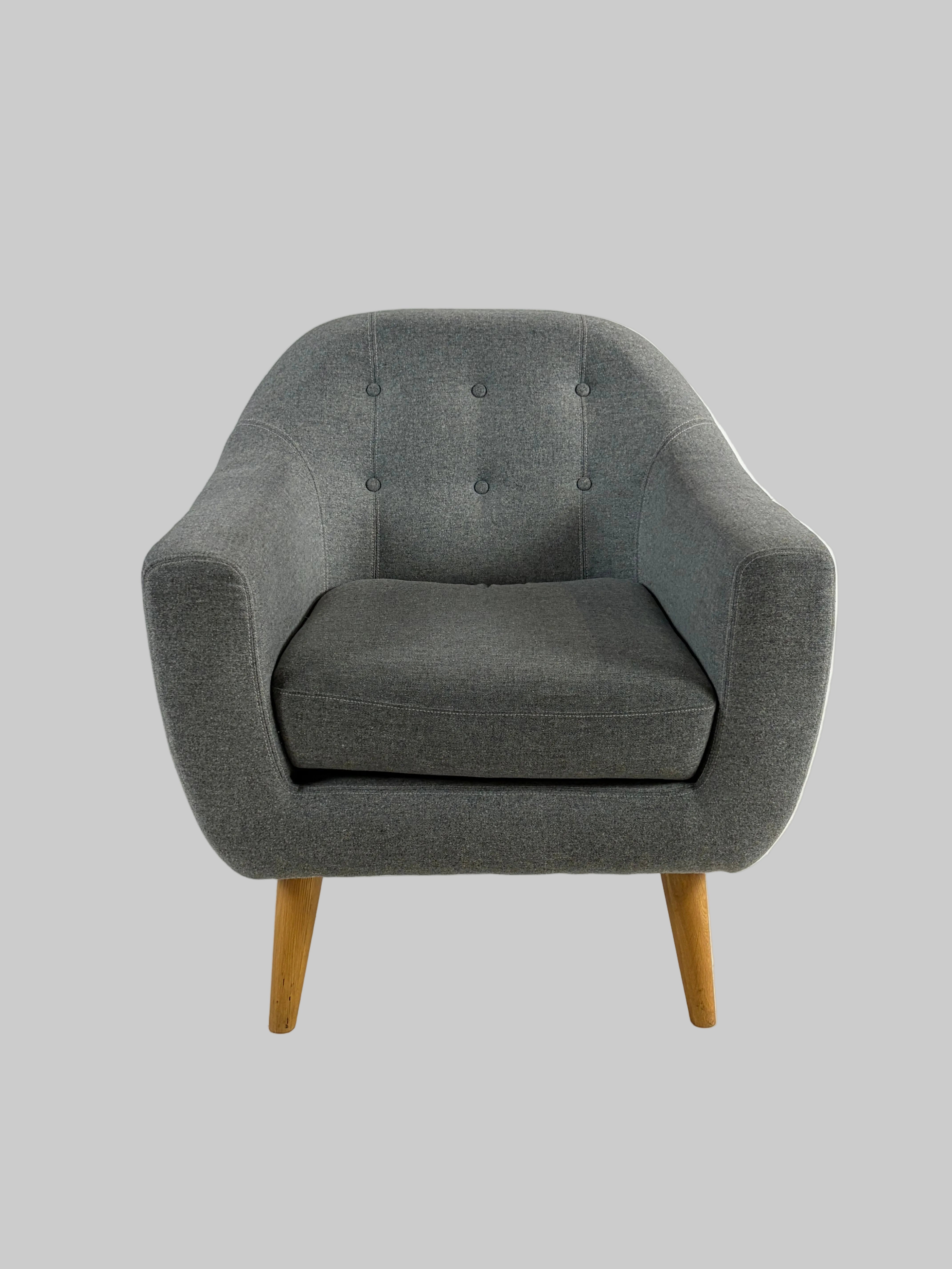SofaCompany Loungestol – Grå/Natur Stel