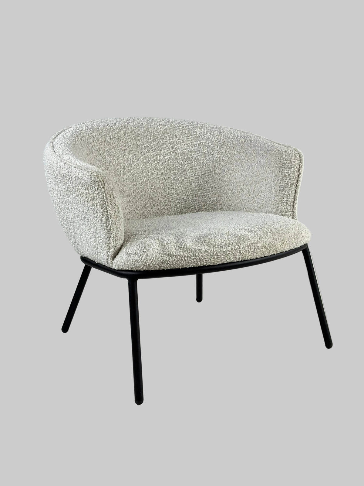 Ellos Home Xander Loungestol – Hvid/Beige/Sort Stel