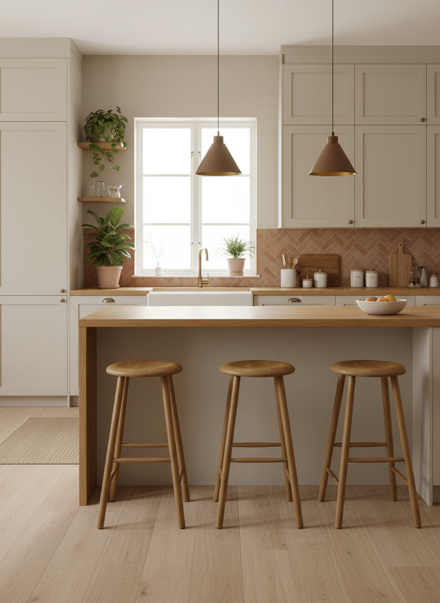 Elegant Barstol i Egetræ