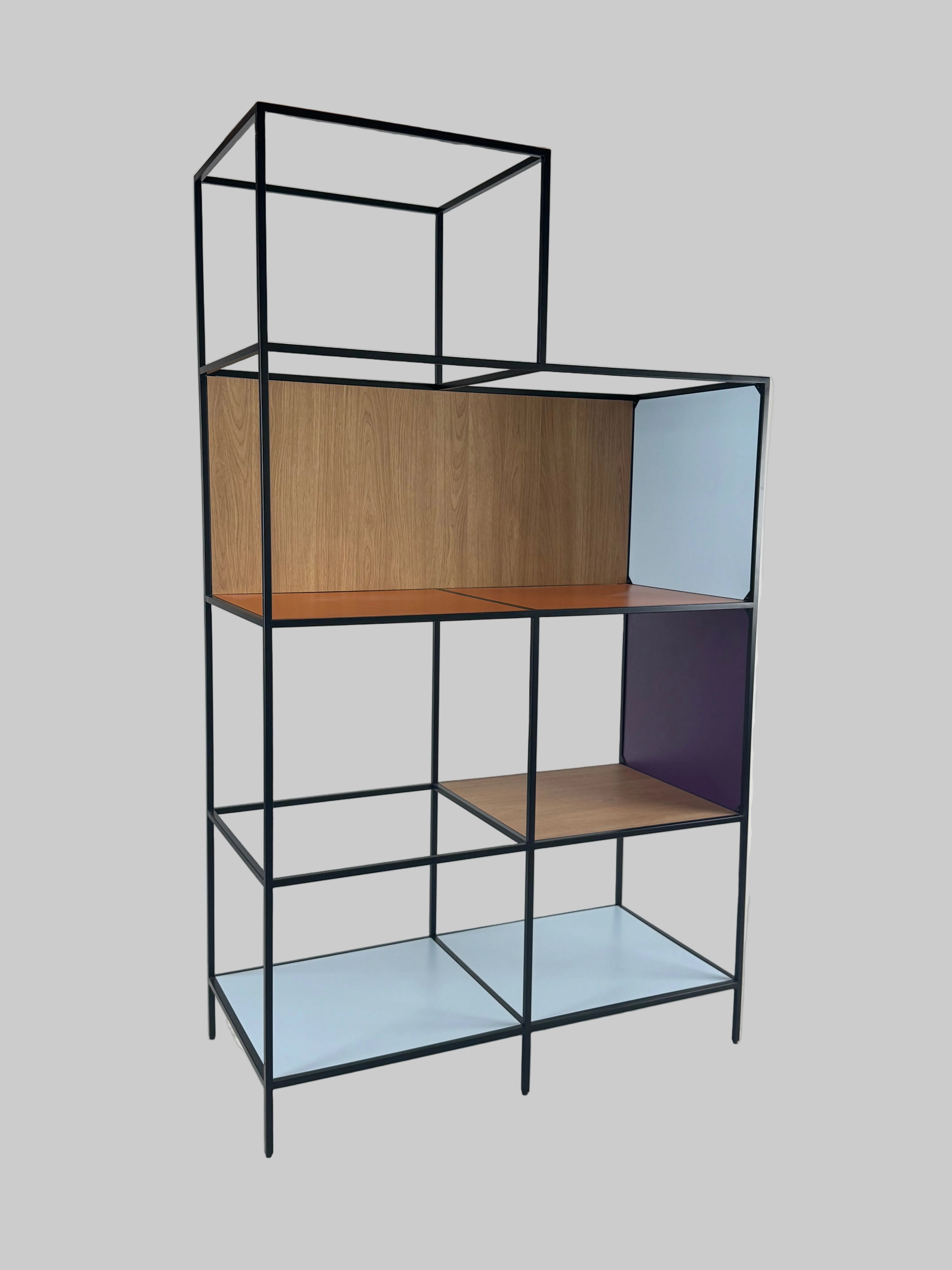 Metalreol – Multifarvet 119x55x202 cm
