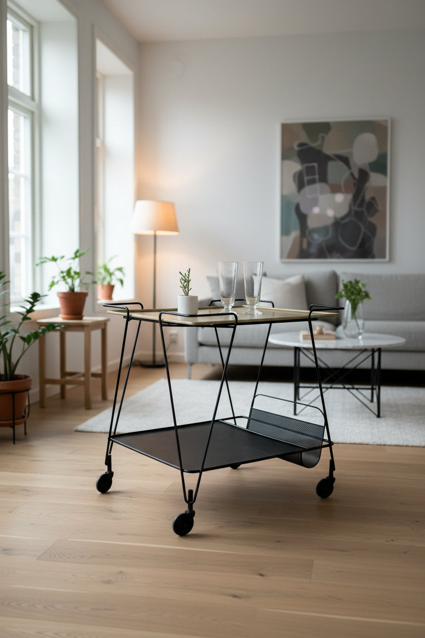 GUBI Matégot Trolley – Beige/Sort