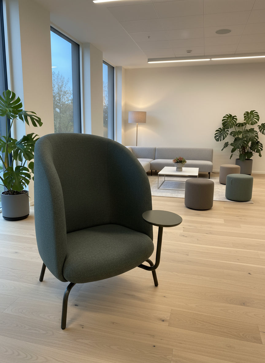 +Halle Nest Loungestol - Grøn