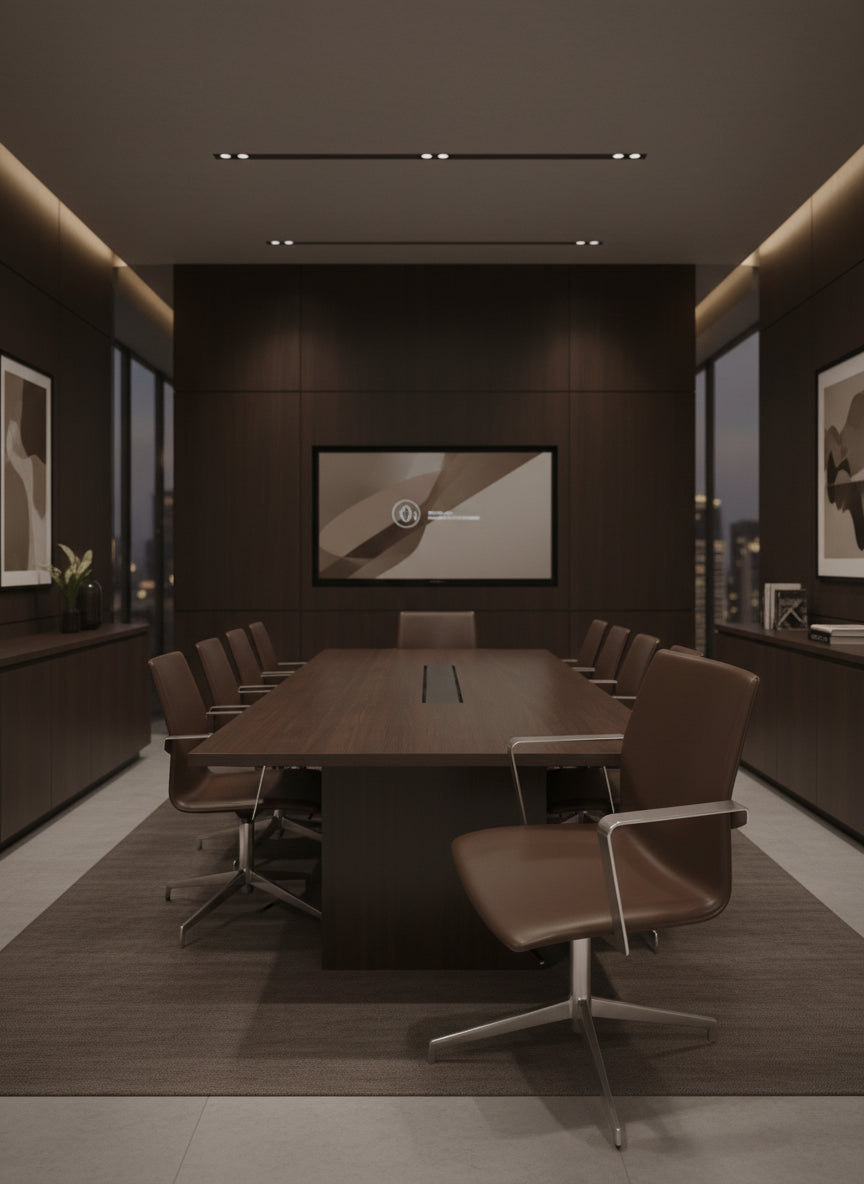 Four Design - 4-Cast® XL Mødestol (Mørkebrun m. krom armlæn)