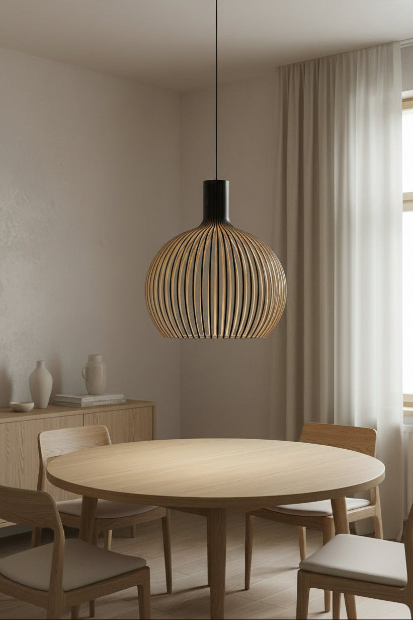 Secto Design Octo 4240 Pendel – Sort/Natur Ø54cm