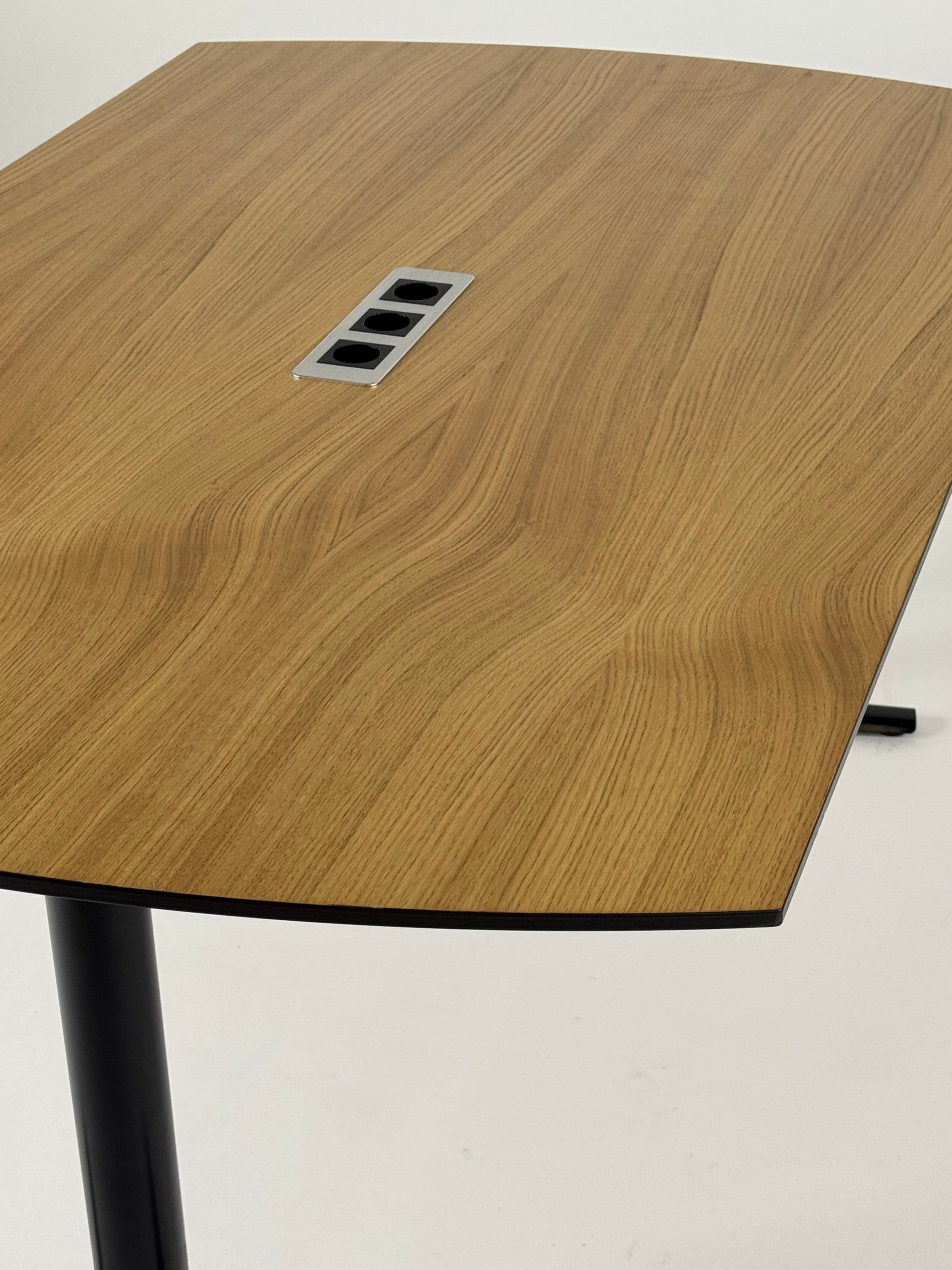 Fumac Switch Bord - Natur/Sort Stel 160x100 cm