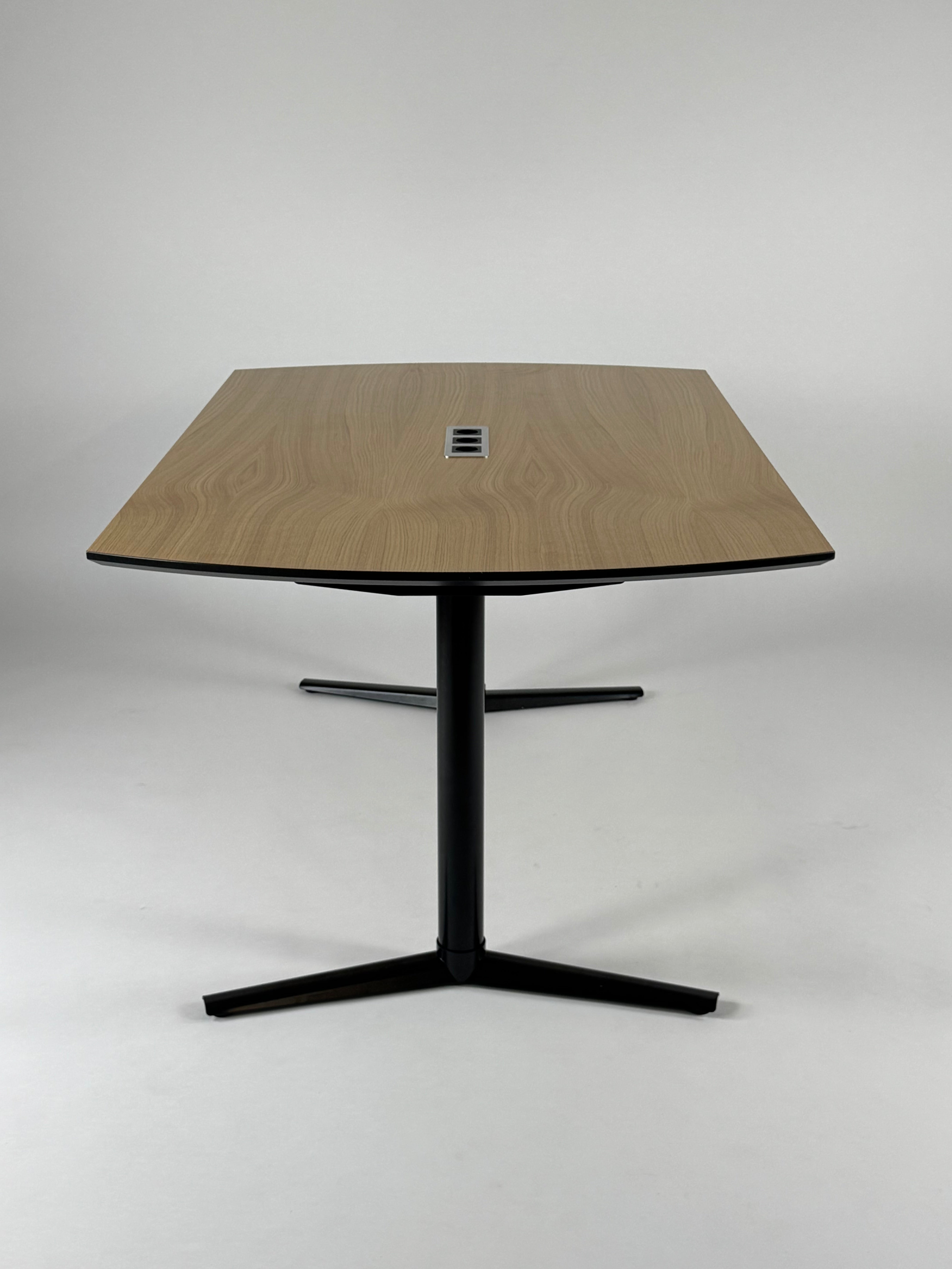 Fumac Switch Bord - Natur/Sort Stel 160x100 cm