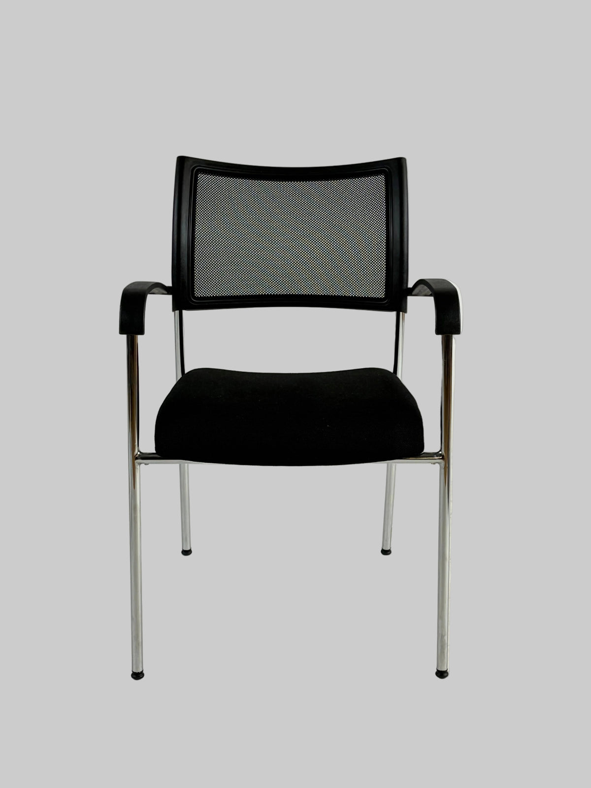 Stol m. Armlæn – Sort/Krom Stel