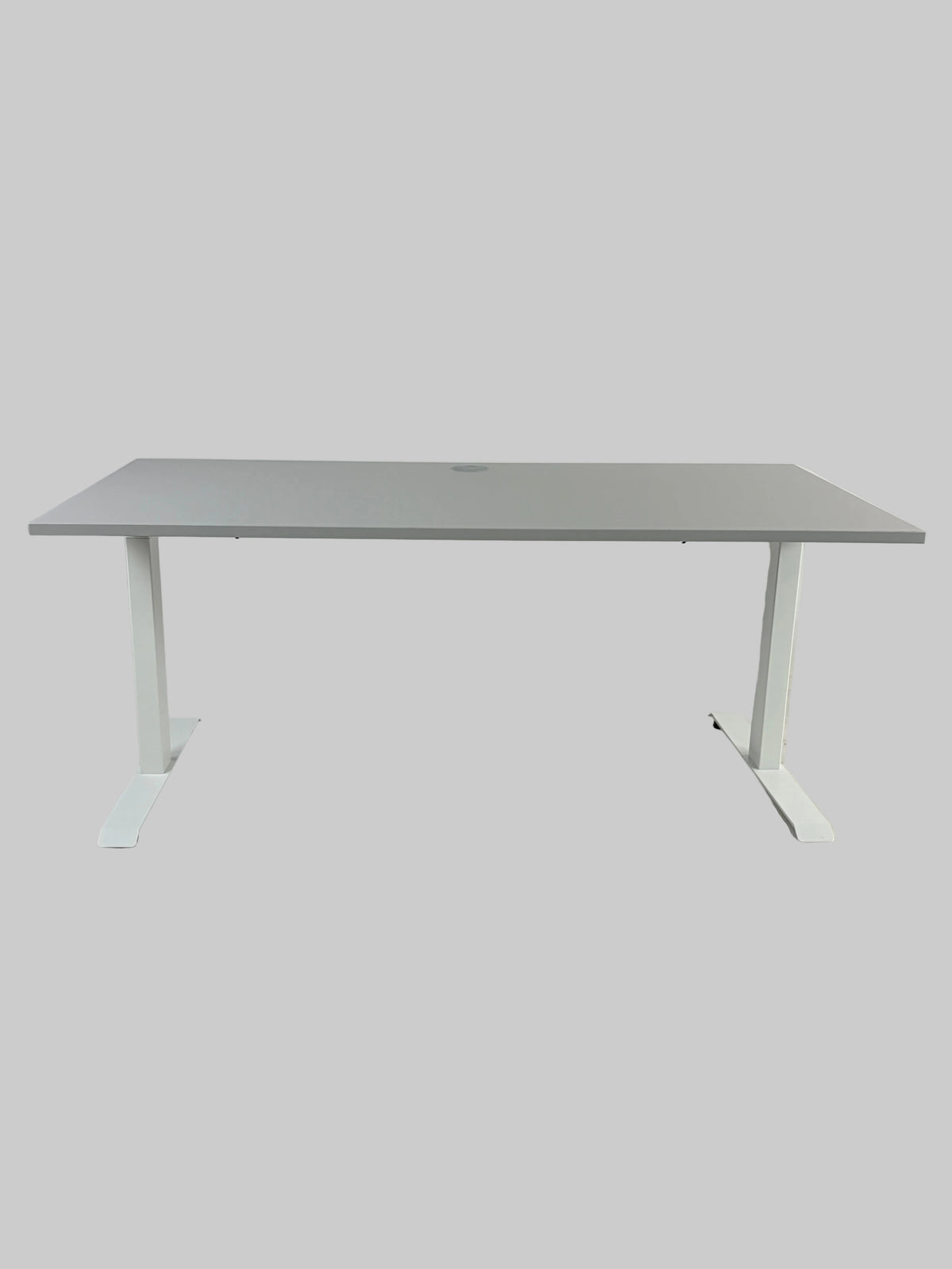 Hæve/sænkebord – Lysegrå/Hvidt Stel 140x80cm