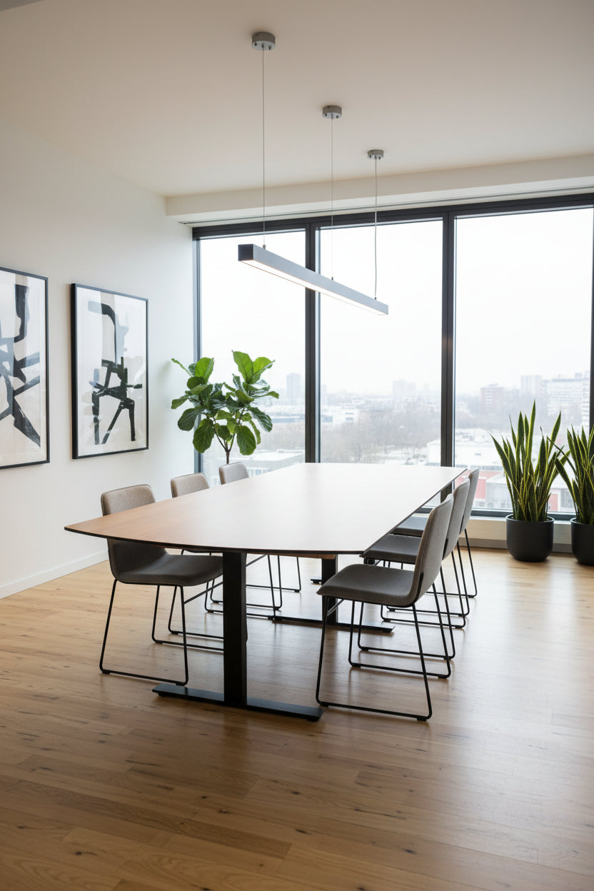 Dencon Delta Bord – Natur/Sort Stel 280x120x74 cm