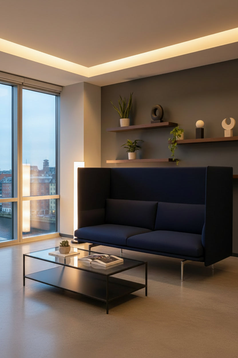 Muuto Outline Highback 2-Seater Sofa – Mørkeblå