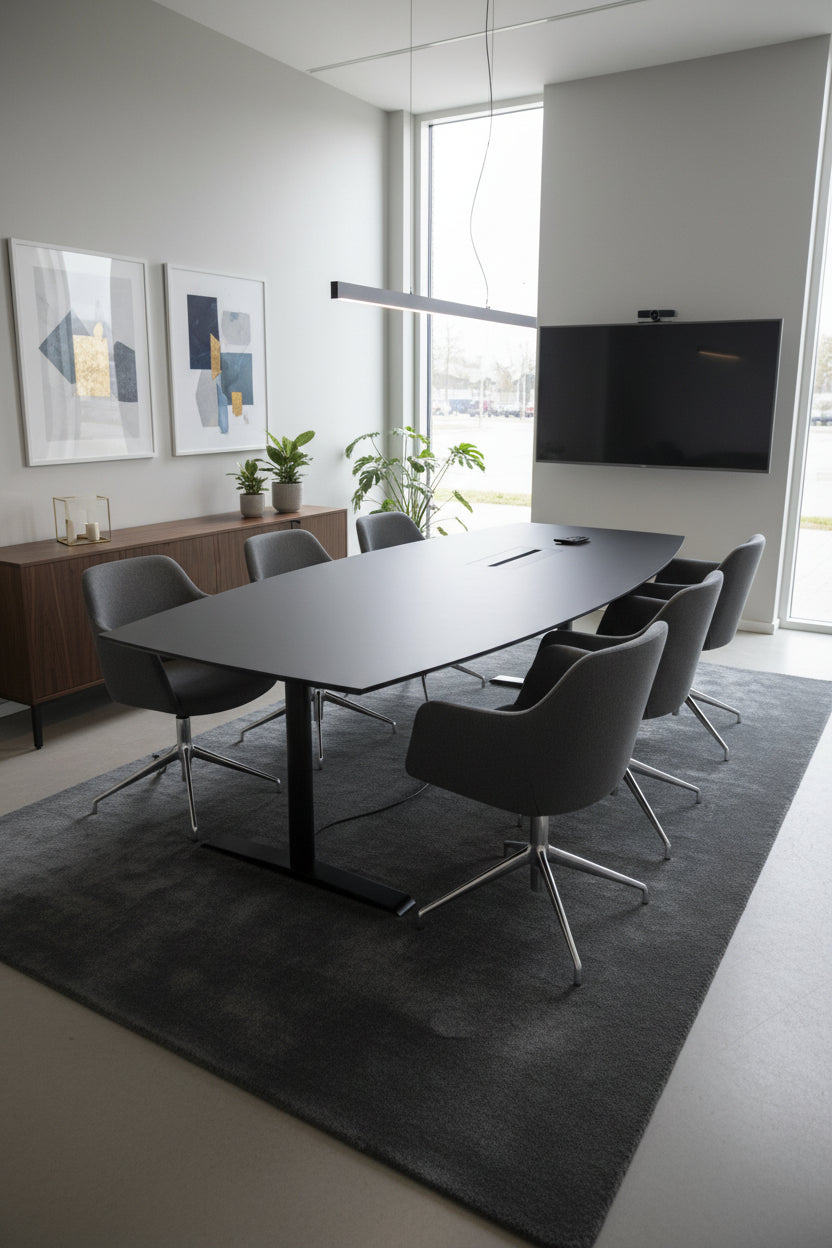 Bord m. Kabelgennemføring – Sort