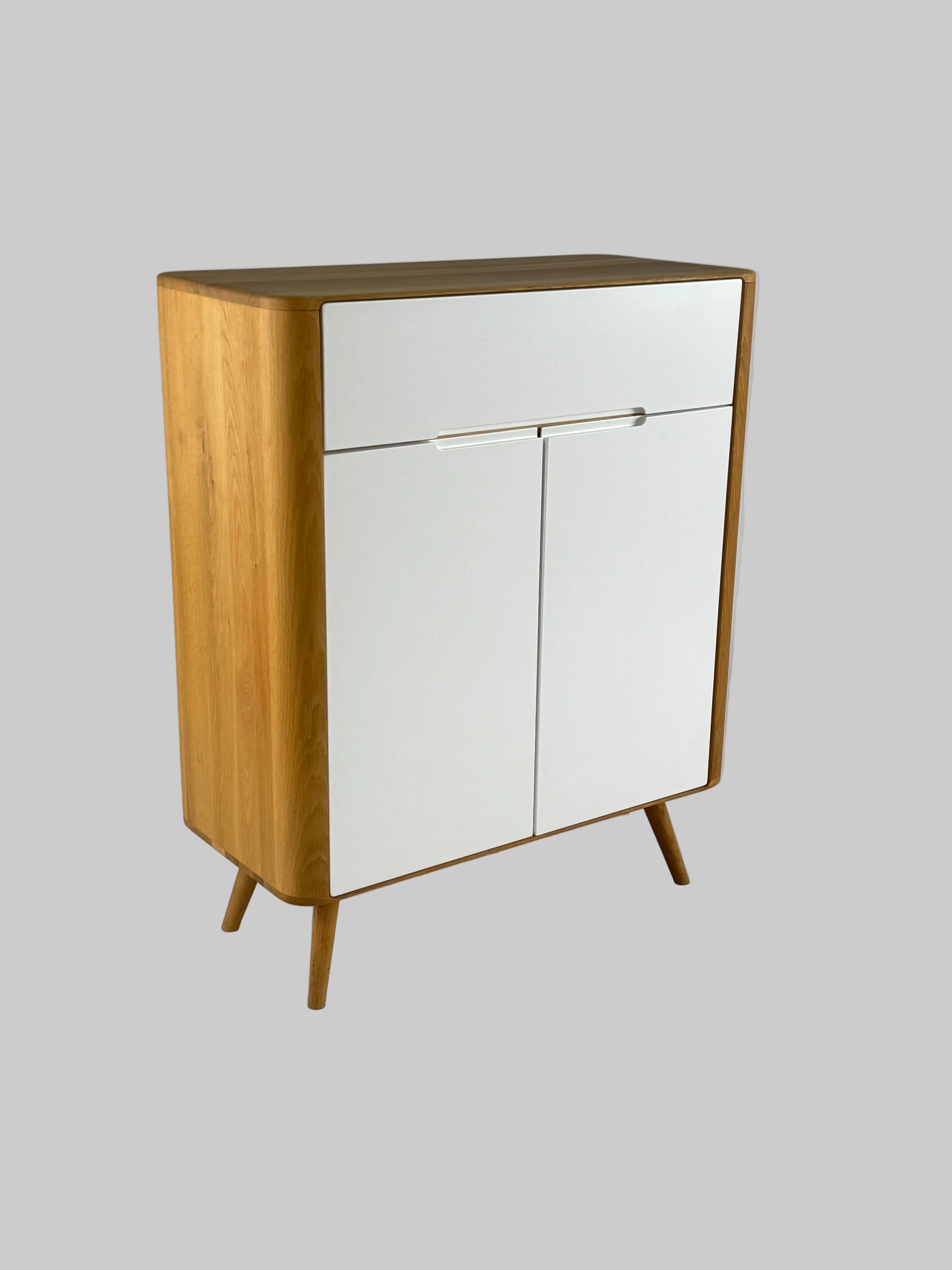 Gazzda Ena Skab – Hvid/Natur 90x42x110 cm