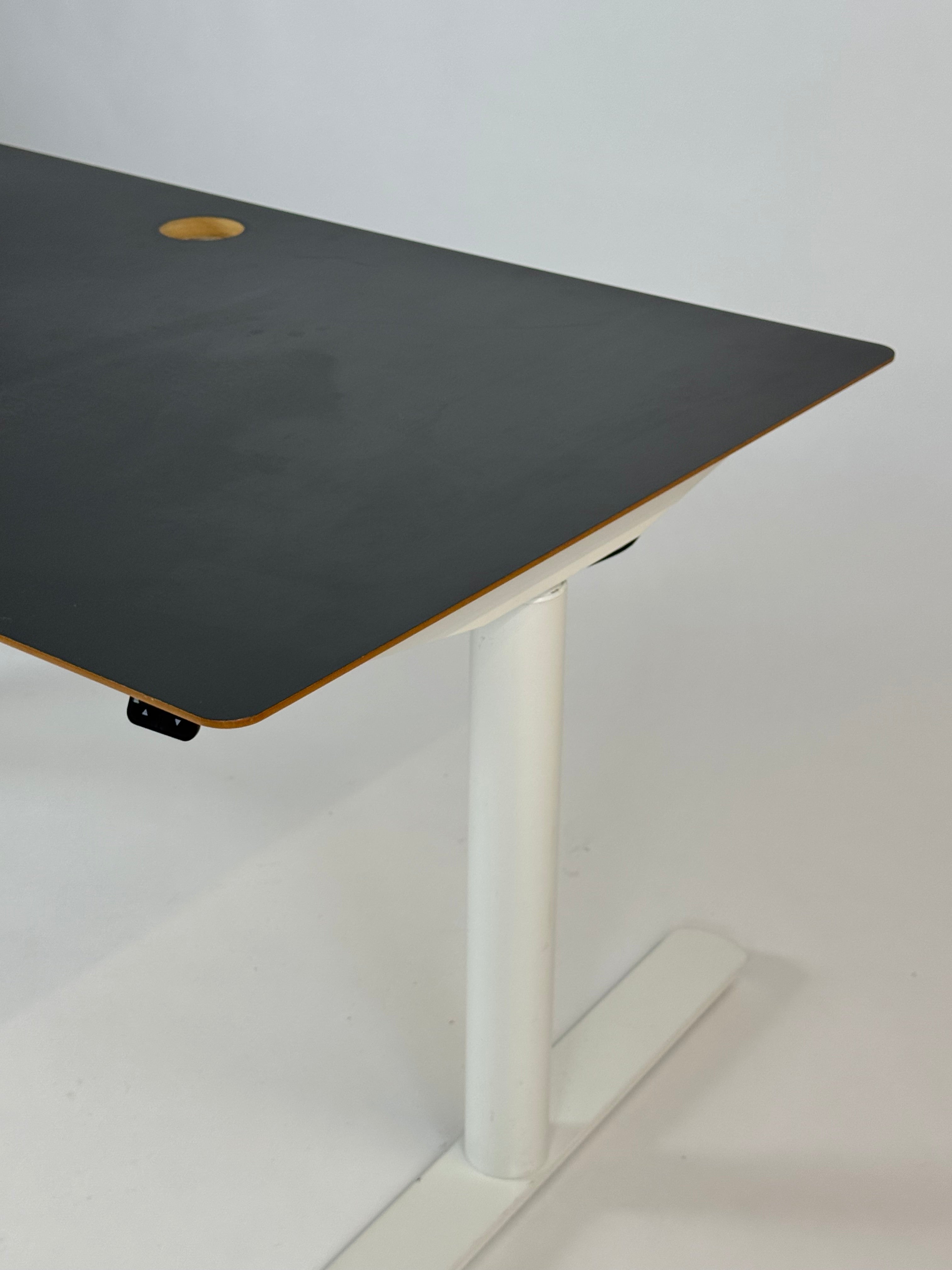 Hæve/sænkebord – Grå/Hvid 160x80 cm