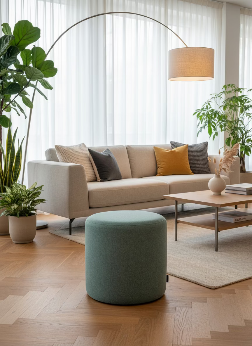 Sofacompany Puf No. 8 – Grå/Grøn