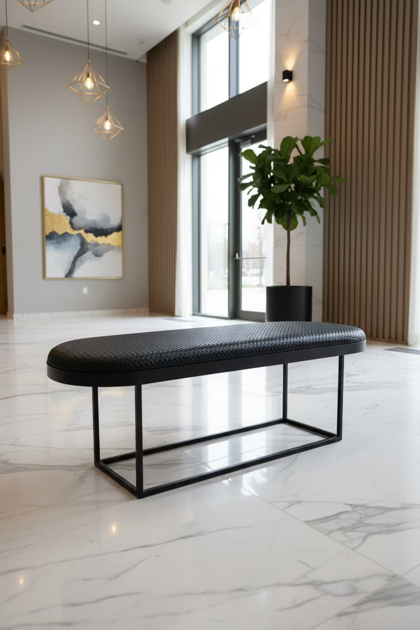 Bolia Bænk – Sort Læder