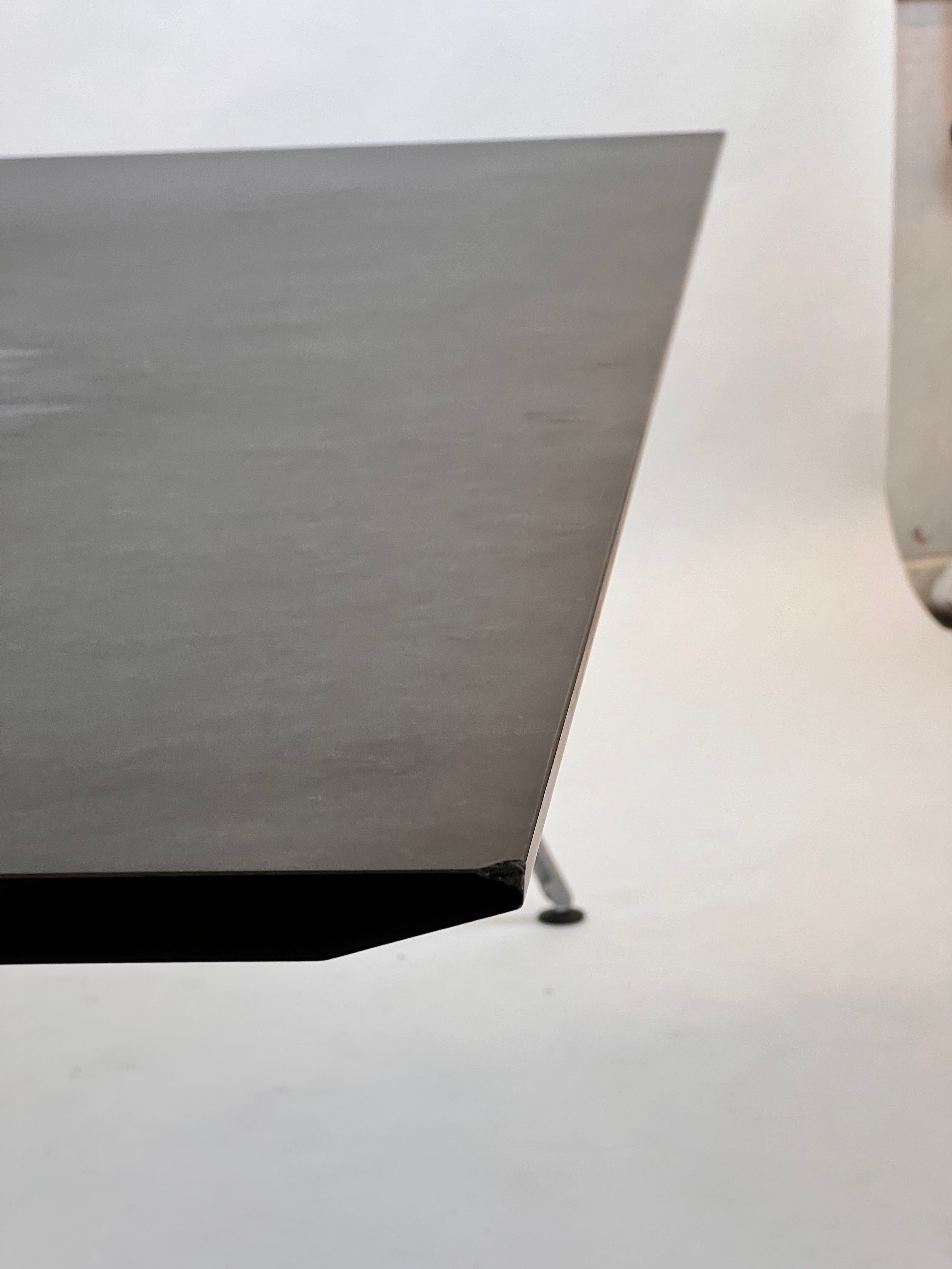randers+radius grip basic mødebord, 240x108 cm, stel i glasblæst aluminium