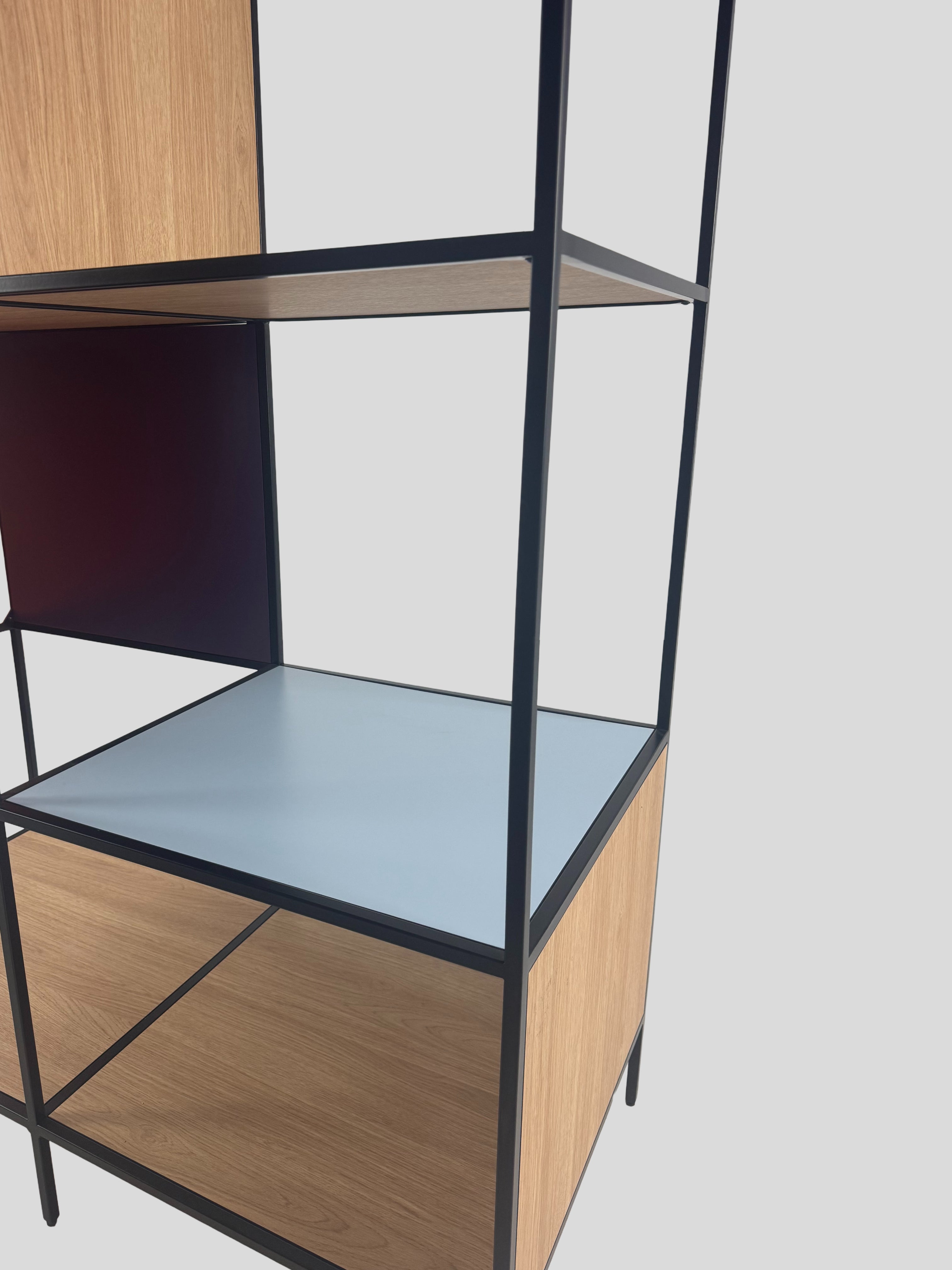 Metalreol – Multifarvet 119x55x202 cm