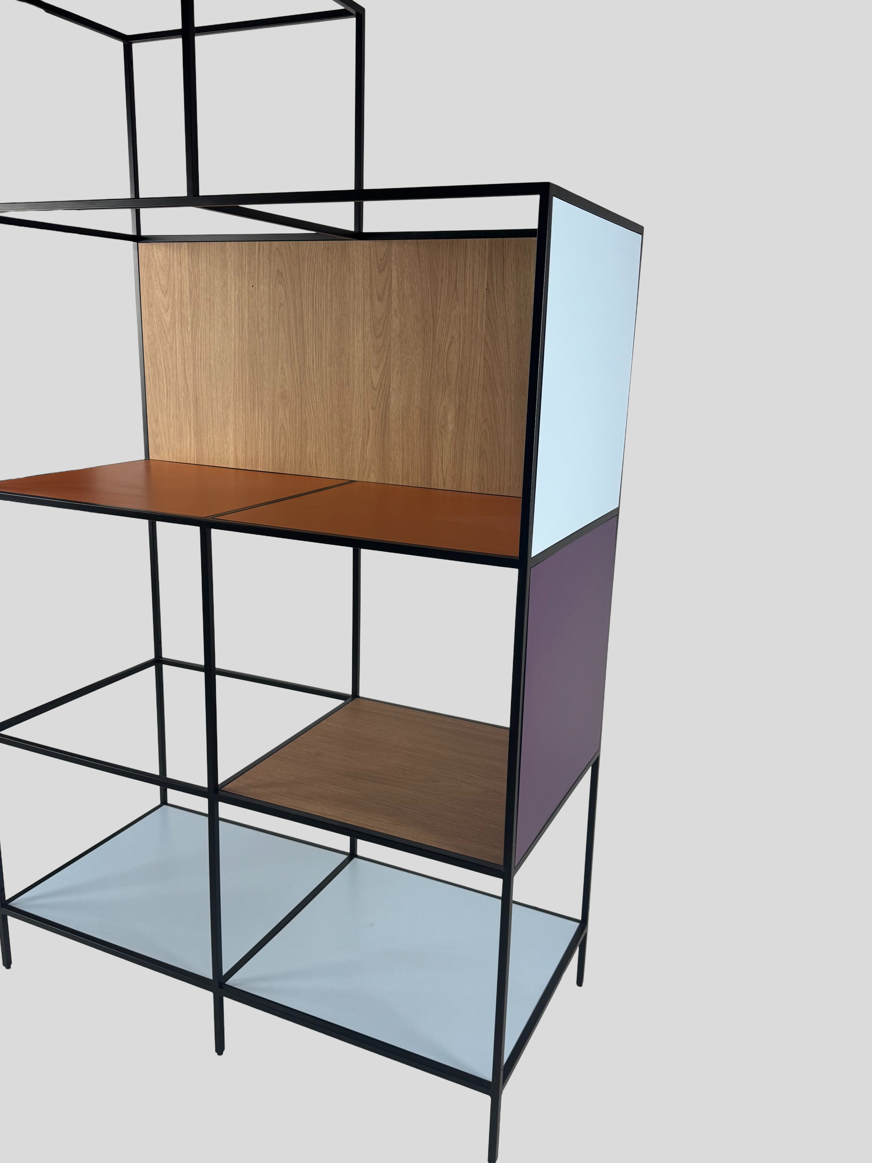 Metalreol – Multifarvet 119x55x202 cm