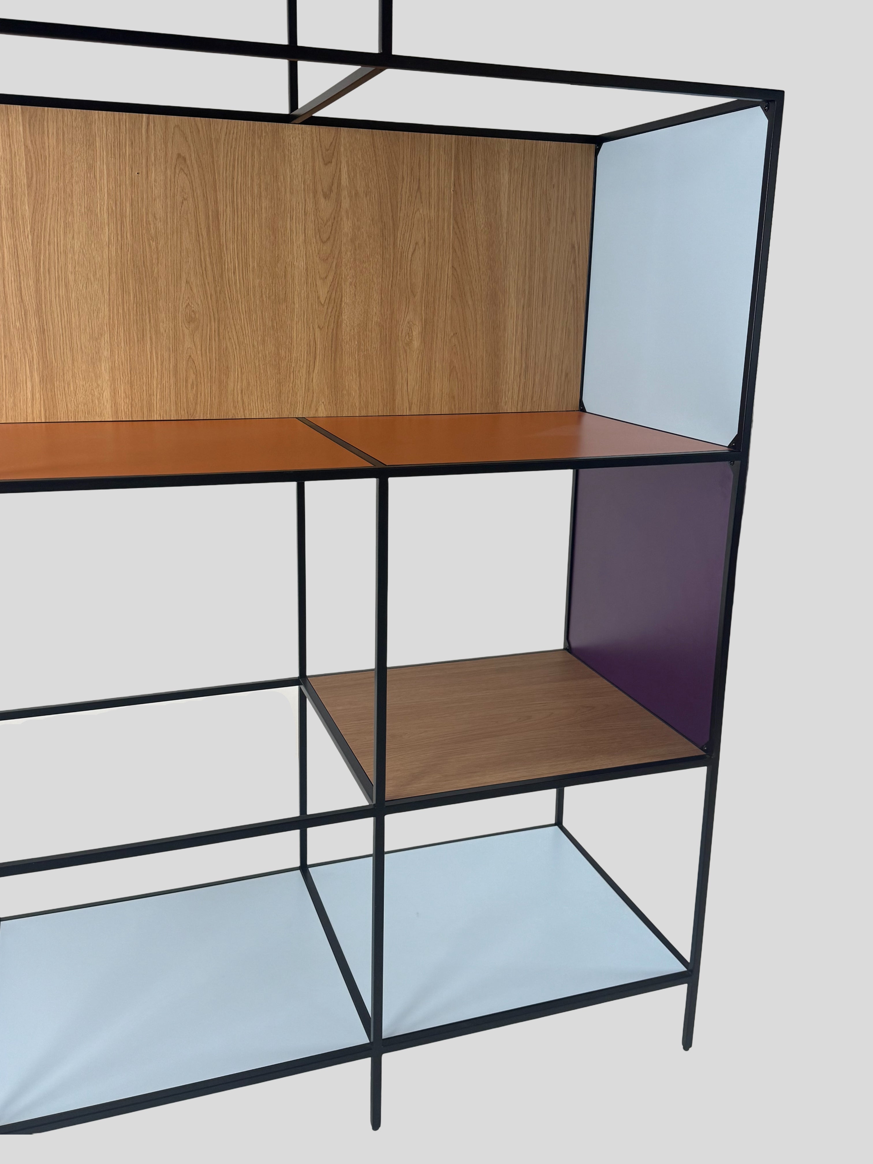 Metalreol – Multifarvet 119x55x202 cm