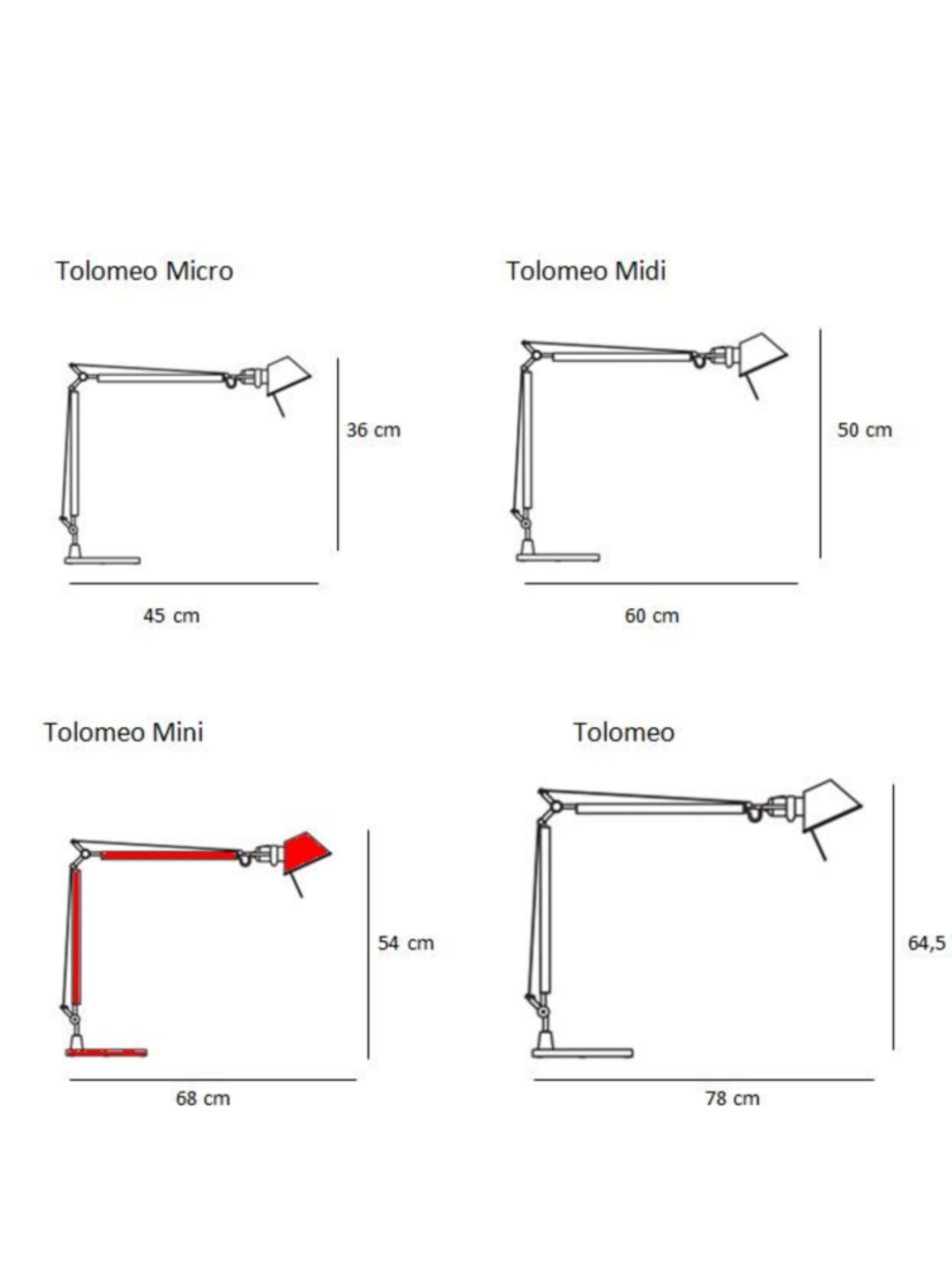 Artemide Tolomeo Mini Bordlampe – Sort