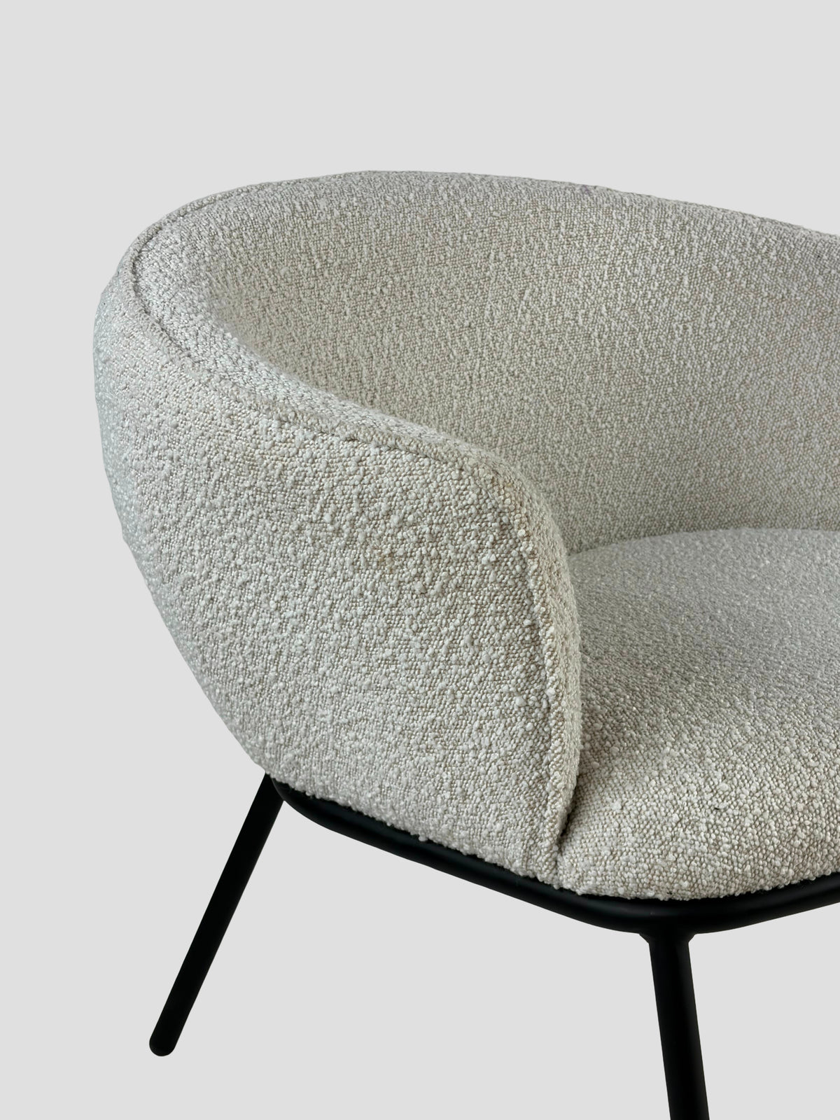 Ellos Home Xander Loungestol – Hvid/Beige/Sort Stel