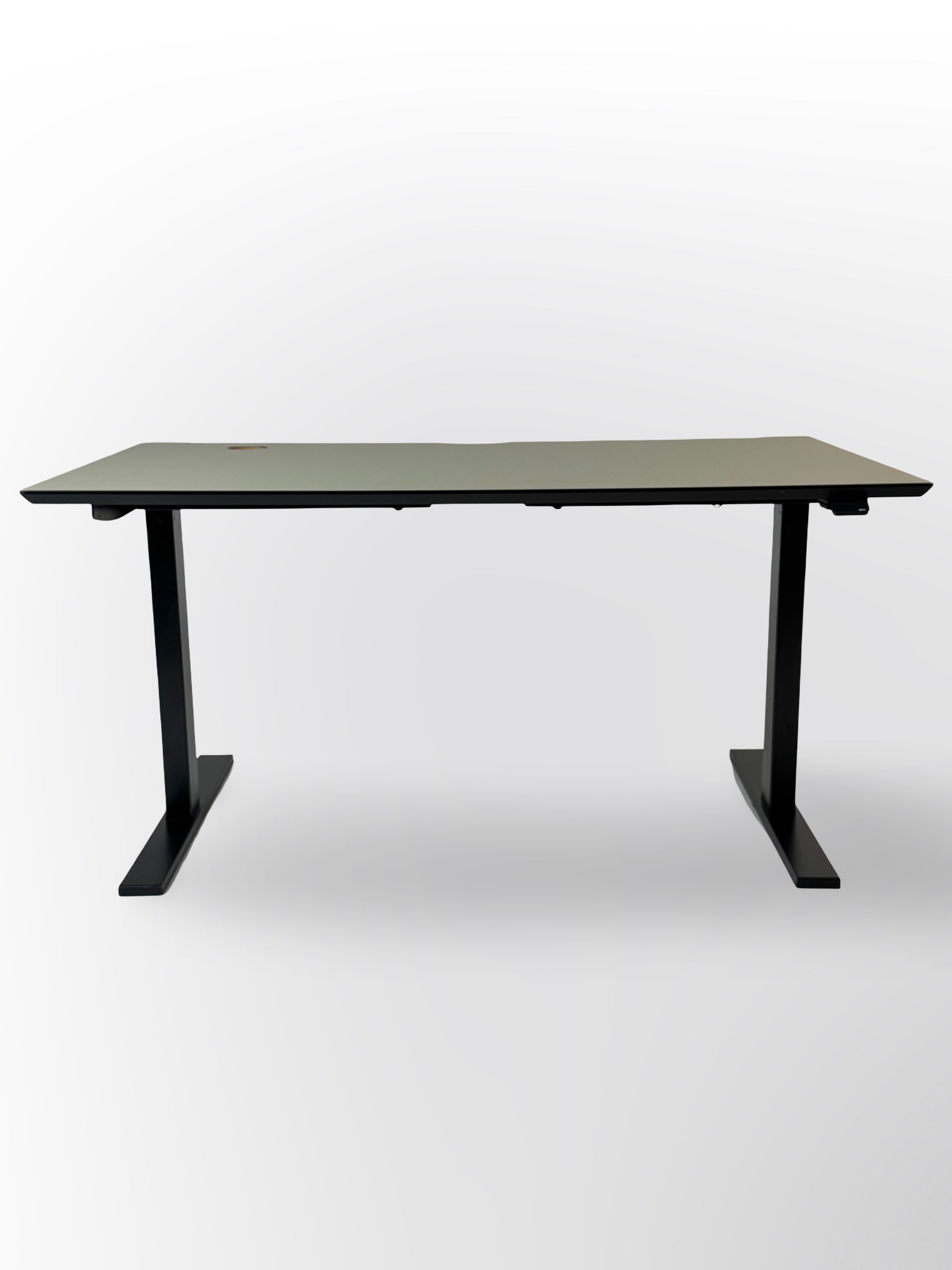 Hæve/sænkebord – Grå med Sort Stel 140x80 cm