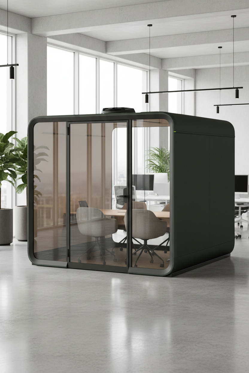 Framery Six Essentials Mødeboks - Mørkegrøn